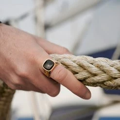 Lucleon Bague Len Gravel en acier doré -BAGUES Soldes 012 copy scaled