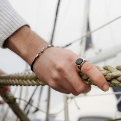 Lucleon Bague Len Gravel en acier argenté -BAGUES Soldes 015 copy scaled