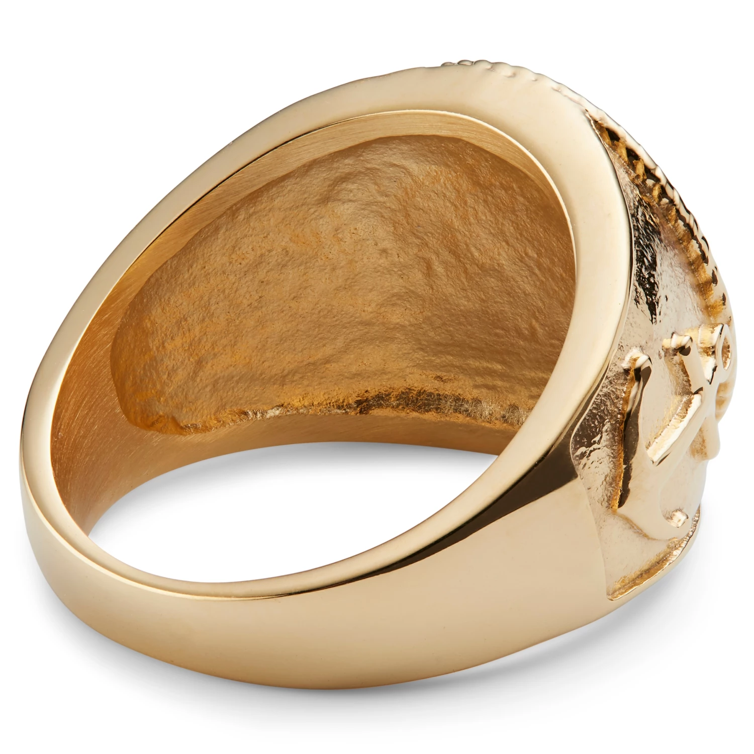 Lucleon Chevalière Leon Gravel en acier doré 2 Lucleon Chevalière Leon Gravel en acier doré – Image 2