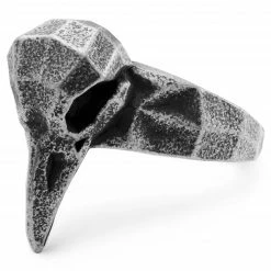 Moody Mason Bague grise à tête de corbeau Mack