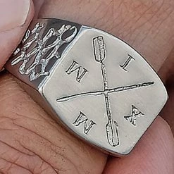 Lucleon Chevalière en acier Titus -BAGUES Soldes 12748best scaled