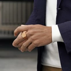 Lucleon Chevalière de couleur or rose Titus -BAGUES Soldes 12756 square scaled