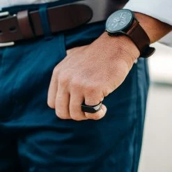 Lucleon Anneau "Vincent" noir -BAGUES Soldes 12796 ring scaled