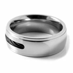 Fort Tempus Anneau en titane unique avec fil 5 Fort Tempus Anneau en titane unique avec fil -BAGUES Soldes 14 2 2 12