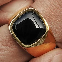 Lucleon Bague Len Gravel en acier doré -BAGUES Soldes 17756best 1 scaled