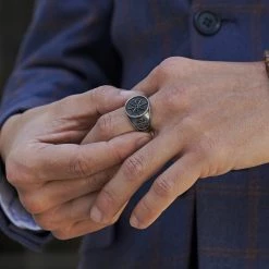 Lucleon Bague argentée Gravel Leon -BAGUES Soldes 17805 square scaled