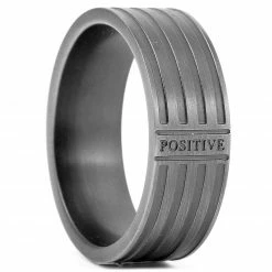 Lucleon Bague Positive en acier