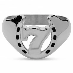 Seizmont Ace | Bague argentée "Lucky Seven" et "Le fer à cheval" -BAGUES Soldes 20 3e1484b503ce01ee6377b5ba8a208a9de 12