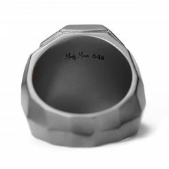 Moody Mason Chevalière en acier et jaspe rouge Jax -BAGUES Soldes 21672 4 scaled