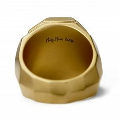 Moody Mason Chevalière en acier doré et jaspe rouge Jax 10 Moody Mason Chevalière en acier doré et jaspe rouge Jax -BAGUES Soldes 21681 4 scaled