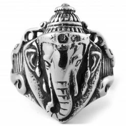 Fort Tempus Bague en acier Éléphant impérial -BAGUES Soldes 26 2 43 scaled