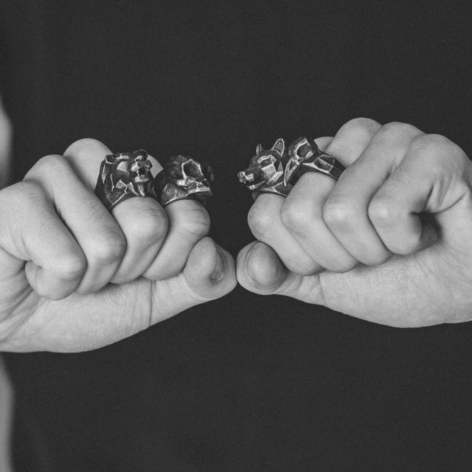 Moody Mason Bague Makt grise Le lion 5 Moody Mason Bague Makt grise Le lion – Image 5