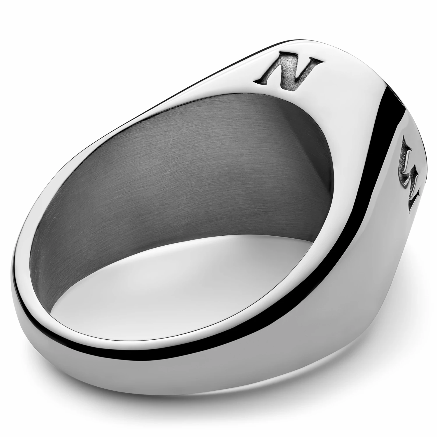 Arkai Atlas | Chevalière L'étoile polaire en acier argenté 4 Arkai Atlas | Chevalière L'étoile polaire en acier argenté – Image 4