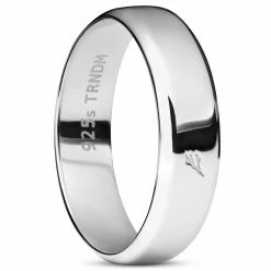 Sidegren Anneau Adrian à profil plat en argent sterling 925 poli