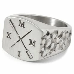 Lucleon Chevalière en acier Titus