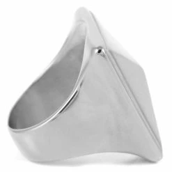 SteelCZ Chevalière carrée en acier -BAGUES Soldes 4 2 6 1