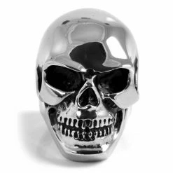 SteelCZ Bague en acier Tête de mort oversize XL -BAGUES Soldes 48 7