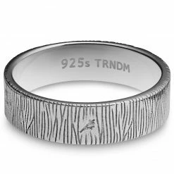 Sidegren Anneau Adrian en argent sterling 925 texturé -BAGUES Soldes 5 2noviadr