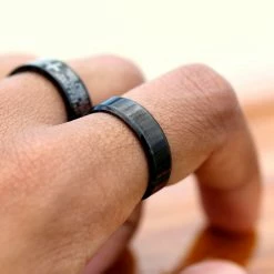 Fort Tempus Anneau en acier noir Vertigo -BAGUES Soldes 5065 ring