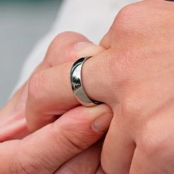 Fort Tempus Anneau en titane argenté traditionnel -BAGUES Soldes 5081 ring