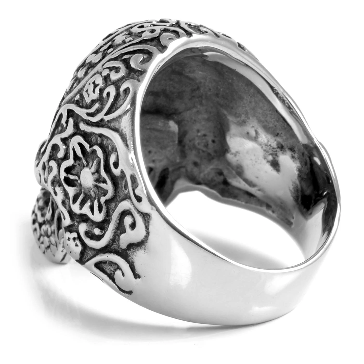 SteelCZ Bague acier Tête de mort 1 SteelCZ Bague acier Tête de mort