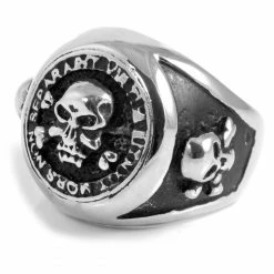 SteelCZ Bague en acier pirate Life