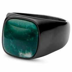 Lucleon Bague Len Gravel couleur gunmetal avec pierre d'agate mousse -BAGUES Soldes 7 1.c4c22b74905d8de90929ced56beebf36 8 scaled