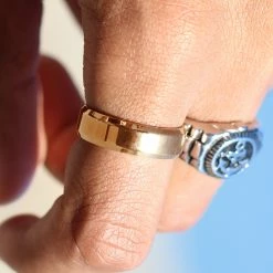 Fort Tempus Anneau en acier couleur or rose -BAGUES Soldes 7807 ring 1