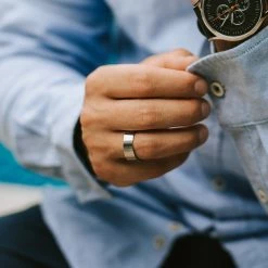 Lucleon Anneau en acier mat 8 Lucleon Anneau en acier mat -BAGUES Soldes 8571 ring