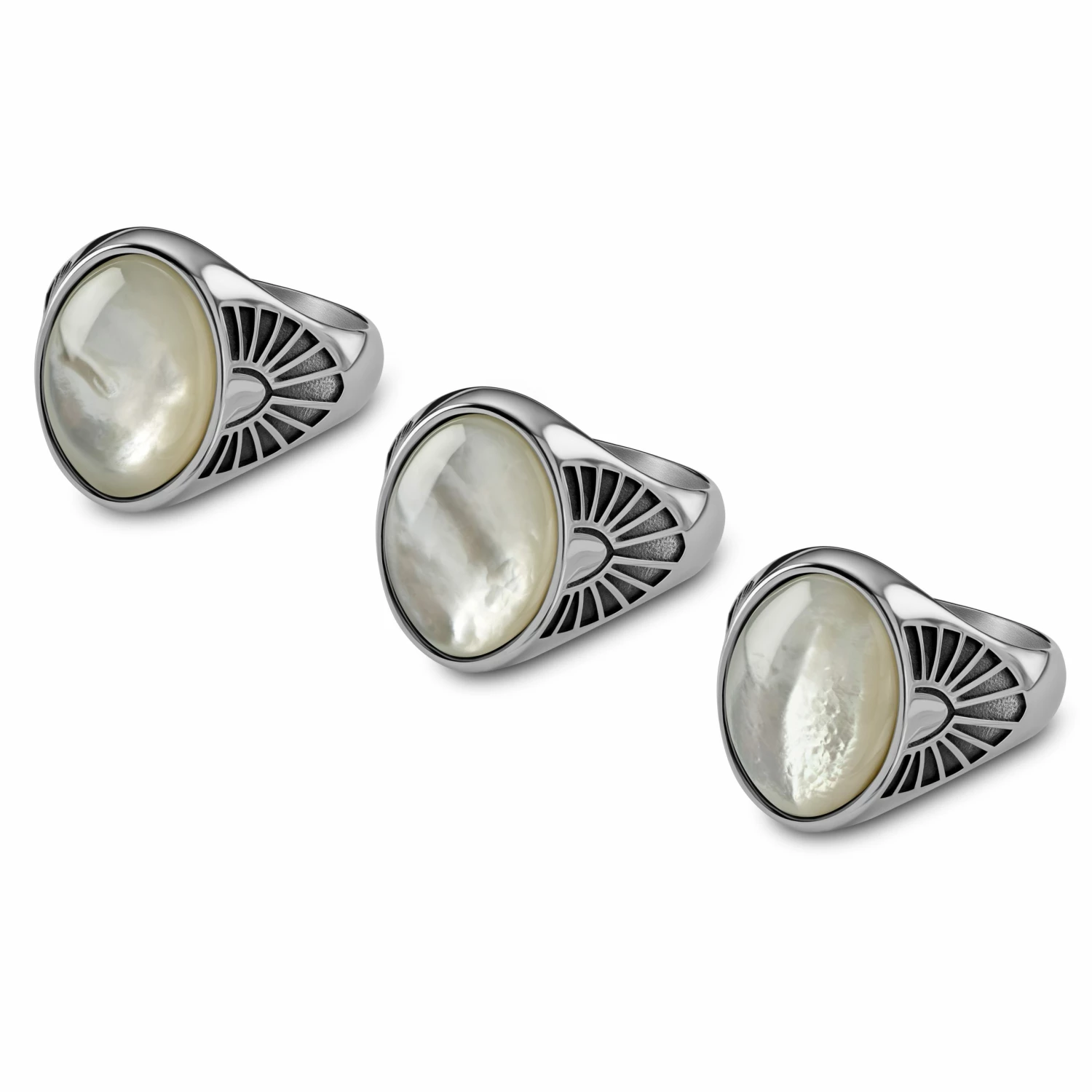 Waykins Atlantis | Chevalière à pierre de nacre 5 Waykins Atlantis | Chevalière à pierre de nacre – Image 5