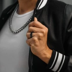 Fort Tempus Anneau en titane noir à bande centrale -BAGUES Soldes dsc4669 sq 1 scaled