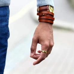 Fort Tempus Anneau en titane doré 6 mm -BAGUES Soldes img 0526 scaled