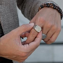 Lucleon Chevalière en acier Titus -BAGUES Soldes ring 21002 scaled