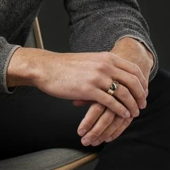 Fort Tempus Anneau unique en titane argenté / doré -BAGUES Soldes rst megashoot rings 1 5093closeup scaled