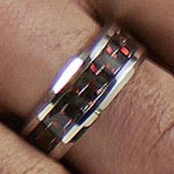 Fort Tempus Anneau en acier "Le rouge et le noir" -BAGUES Soldes rst megashoot rings 3 16967 scaled