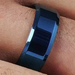 Fort Tempus Bague acier bleu pleine sans motifs -BAGUES Soldes rst megashoot rings 3 7799 scaled