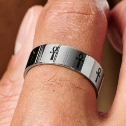 Lucleon Anneau Ankh en acier argenté -BAGUES Soldes ste ankh productpage bjornvalentin 13 bm scaled