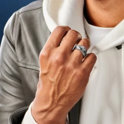 Moody Mason Bague argentée La Plume -BAGUES Soldes ste mm sandros nathanwilliam 23598 3 1 scaled