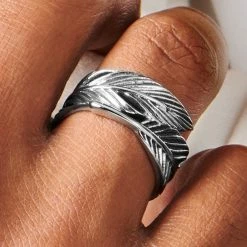 Moody Mason Bague argentée La Plume -BAGUES Soldes ste mm sandros nathanwilliam 23598 3bm scaled