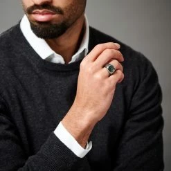 Lucleon Bague avec pierre d'agate mousse Len Gravel -BAGUES Soldes ste spring2021 ig ring 19576 25 1 scaled